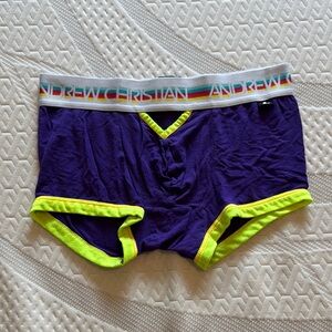 Andrew Christian Purple and Neon Green Men's Underwear